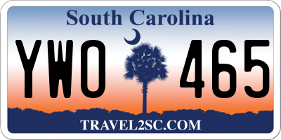 SC license plate YWO465