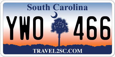SC license plate YWO466
