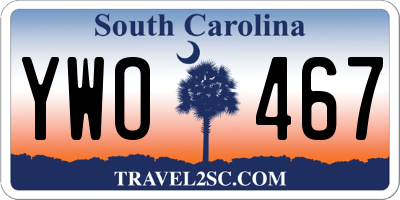 SC license plate YWO467