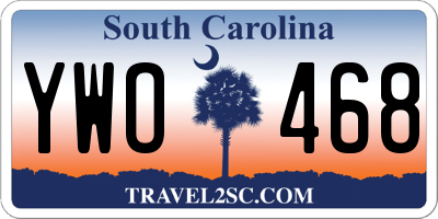 SC license plate YWO468