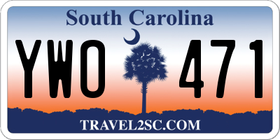 SC license plate YWO471