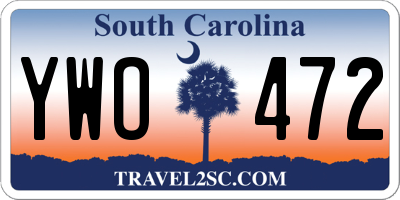 SC license plate YWO472