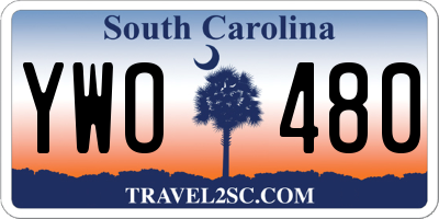 SC license plate YWO480