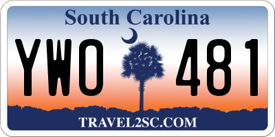 SC license plate YWO481