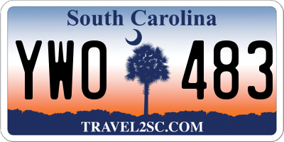 SC license plate YWO483