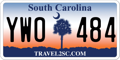 SC license plate YWO484