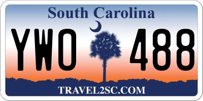 SC license plate YWO488