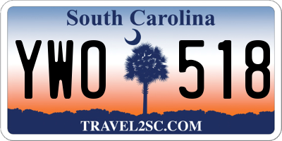 SC license plate YWO518