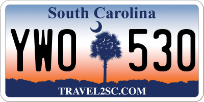 SC license plate YWO530