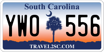 SC license plate YWO556