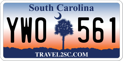 SC license plate YWO561