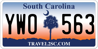 SC license plate YWO563