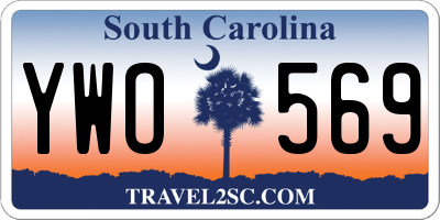 SC license plate YWO569
