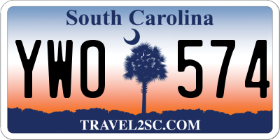 SC license plate YWO574