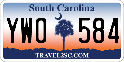 SC license plate YWO584