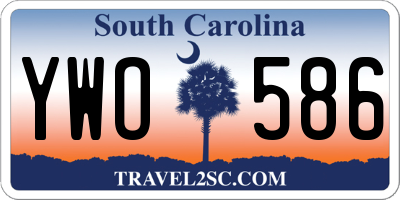 SC license plate YWO586