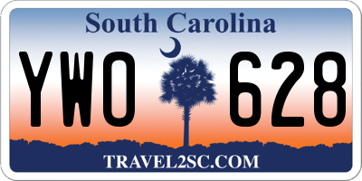 SC license plate YWO628
