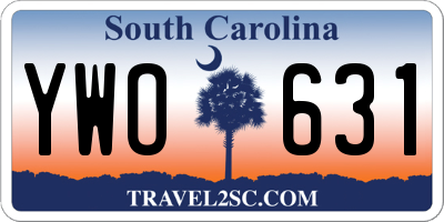 SC license plate YWO631