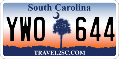 SC license plate YWO644