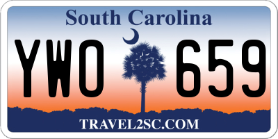 SC license plate YWO659