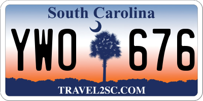SC license plate YWO676