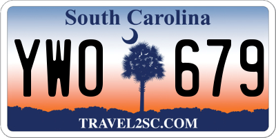 SC license plate YWO679