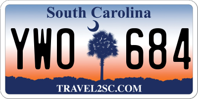 SC license plate YWO684