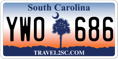 SC license plate YWO686