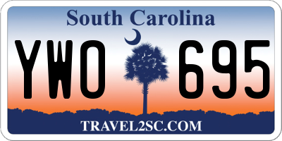 SC license plate YWO695