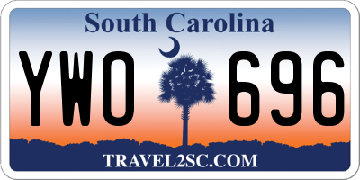 SC license plate YWO696