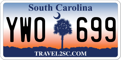 SC license plate YWO699