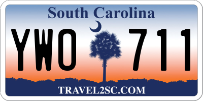 SC license plate YWO711