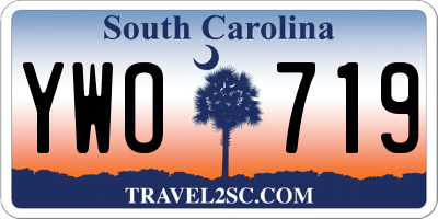 SC license plate YWO719