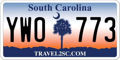 SC license plate YWO773