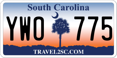 SC license plate YWO775