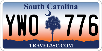 SC license plate YWO776