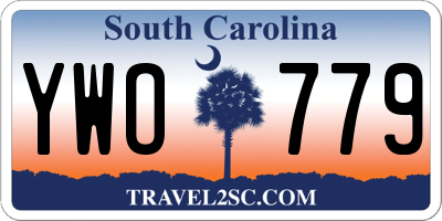 SC license plate YWO779