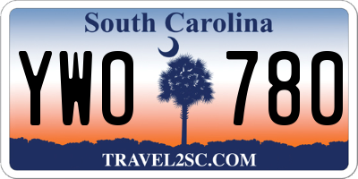SC license plate YWO780