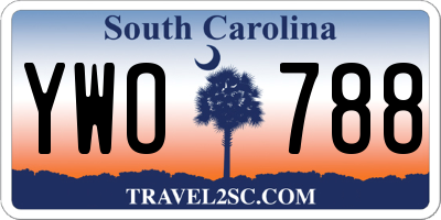 SC license plate YWO788