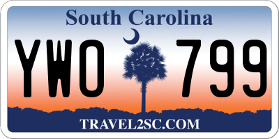 SC license plate YWO799