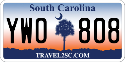 SC license plate YWO808