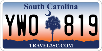 SC license plate YWO819