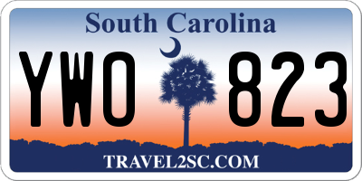 SC license plate YWO823