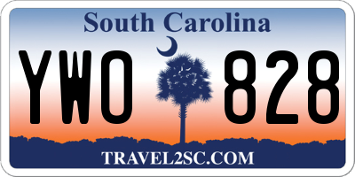 SC license plate YWO828