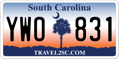SC license plate YWO831