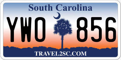 SC license plate YWO856