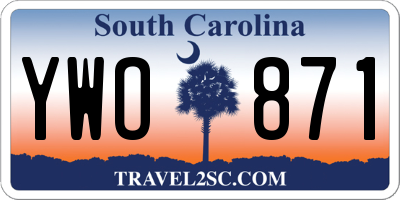 SC license plate YWO871