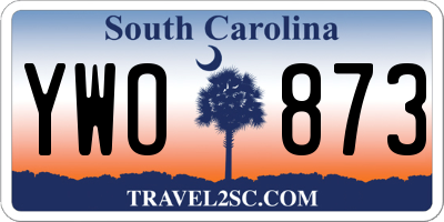 SC license plate YWO873