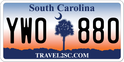 SC license plate YWO880