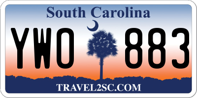 SC license plate YWO883
